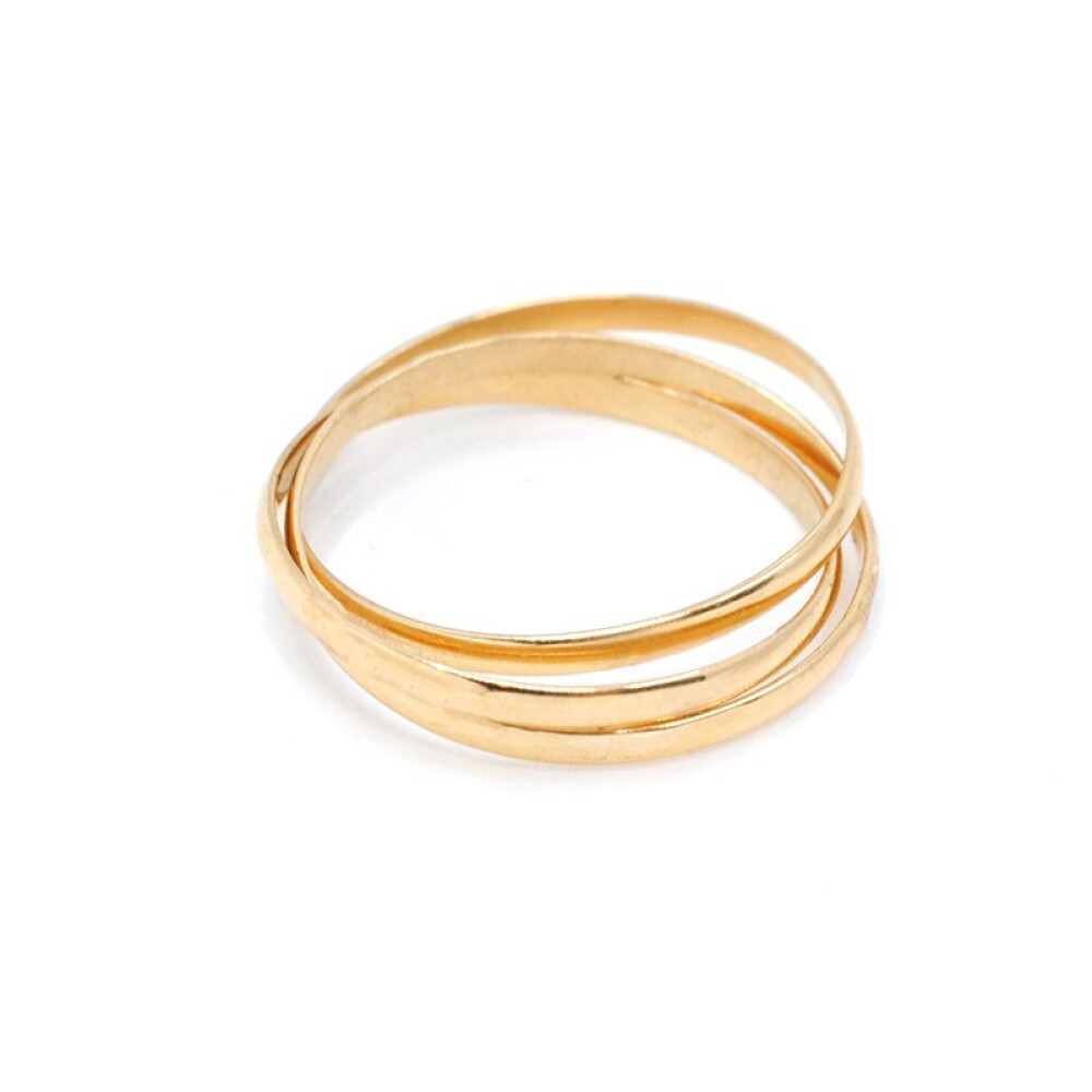 Anillo Triple Alianza En Oro 18K Amarillo Anillo Triple Alianza En Oro 18K Amarillo