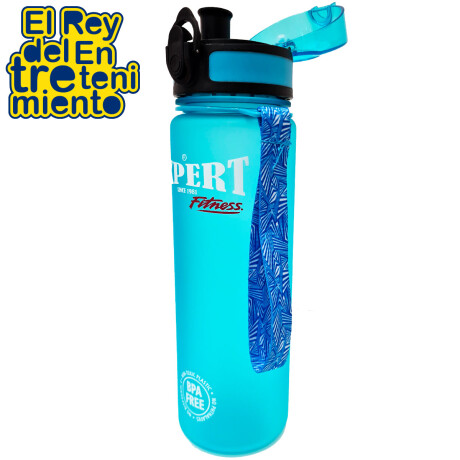 Botella Deportiva 600ml Libre Bpa Caramañola C/Correa Azul