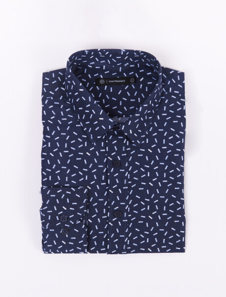 Camisa estampada azul