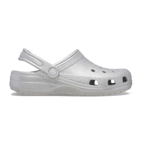 Classic Glitter Clog - Unisex Silver Glitter