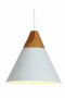 Campana de aluminio y madera cónica estilo nórdico Blanca