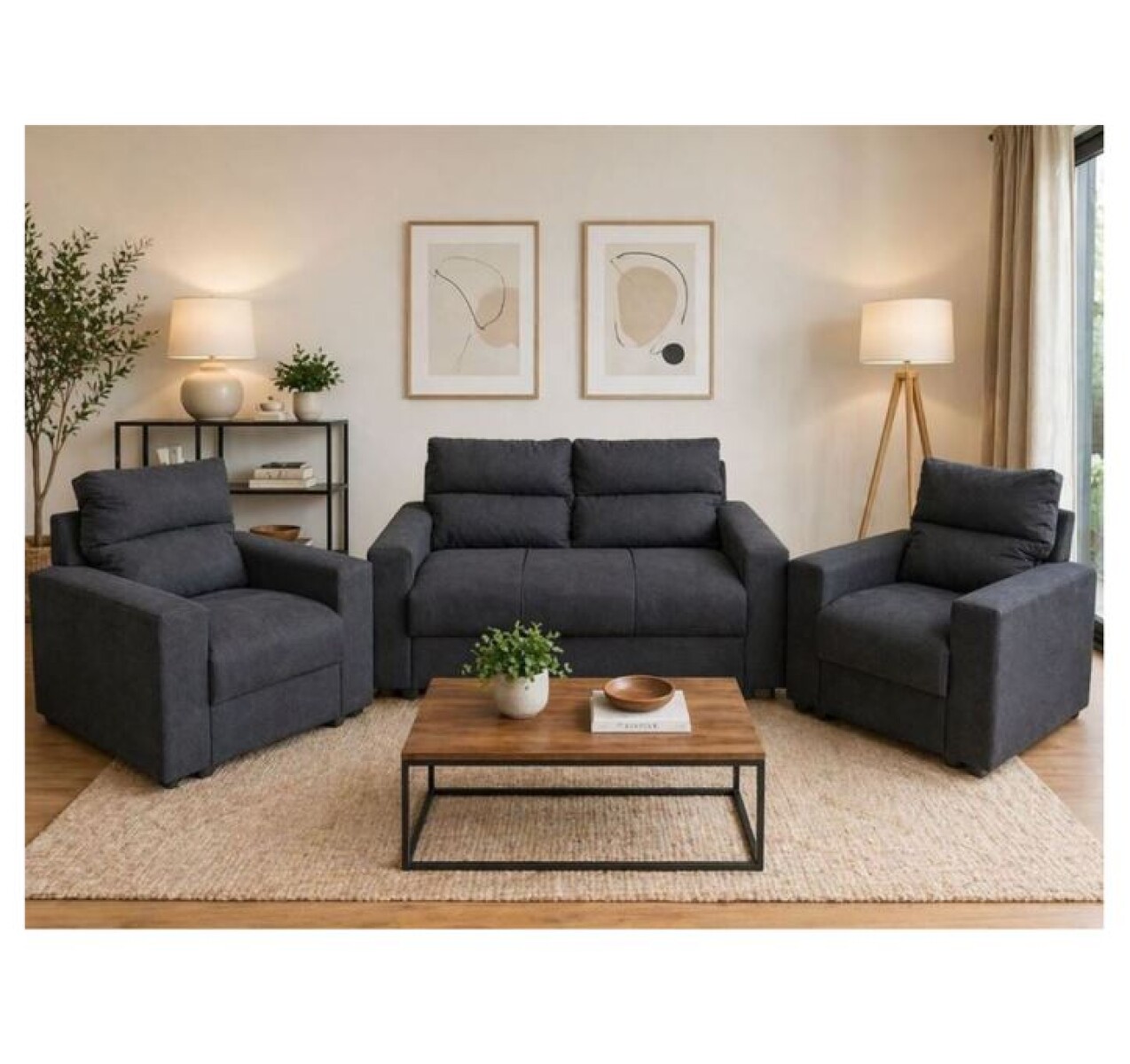 Juego de living Carmel 3+1+1 