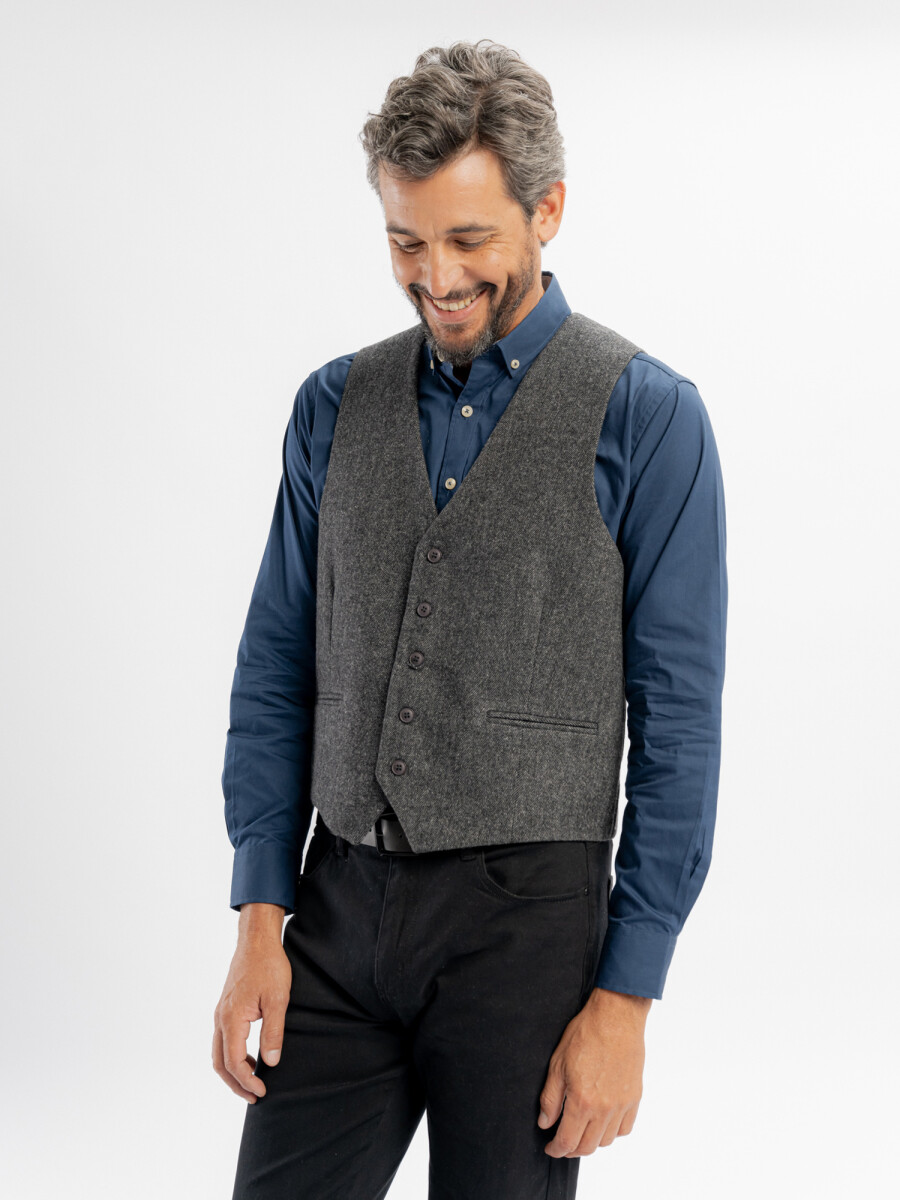 Chaleco paño - gris-D2 