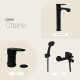 GRIFERIA NEGRO MATE JUEGO PARA BAÑO LAVATORIO DUCHA BIDET NEGRO