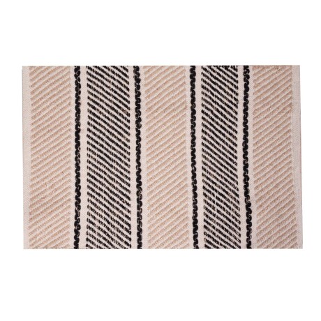 ALFOMBRA SILVES 60X90 ALGODON-Y-POLIESTER NATURAL-BEIGE NEGRO/NATURAL
