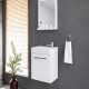 MUEBLE BAÑO EN MDF CON ESPEJO Y ESTANTE BLANCO - 39X21.5X50 BLANCO