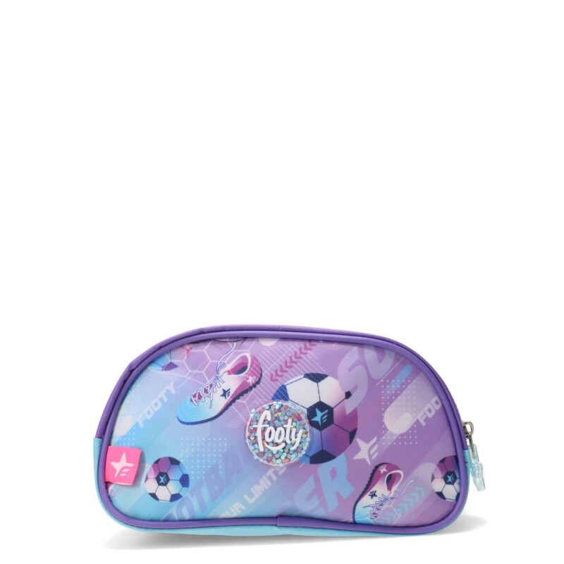 Cartuchera Footy Push Your Limits 2 Zip Turquesa - Violeta