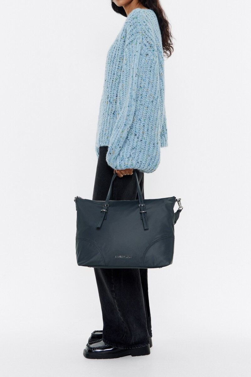 BOLSO SHOPPER GRANDE NYLON Gris