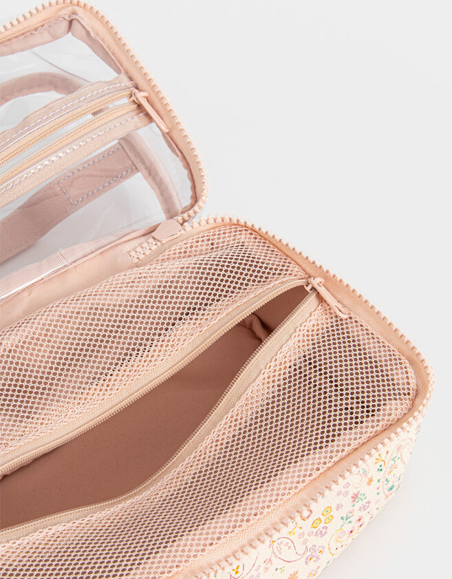 Porta Cosméticos Flores Necessaires - Estampado Flores