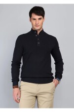 Sweater cuello alto con botones NEW BLUE