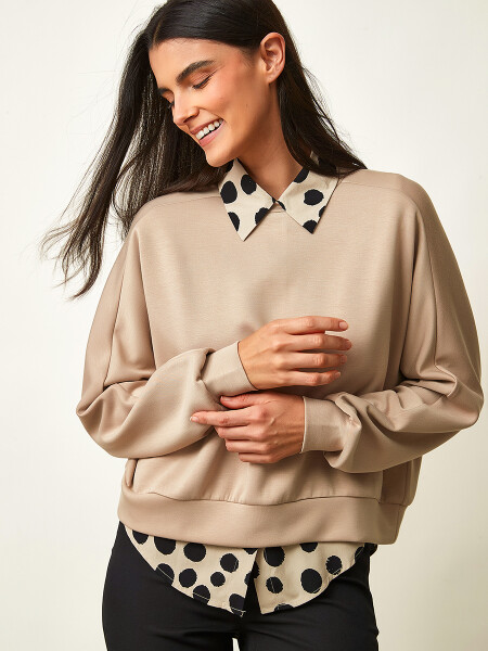 BUZO MOA BEIGE MELANGE