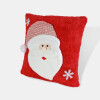 COJIN CUAD ROJO DIS SANTA 43X43CM Unica
