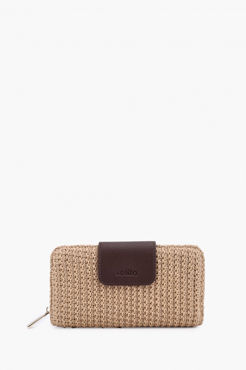 Billetera rafia chocolate