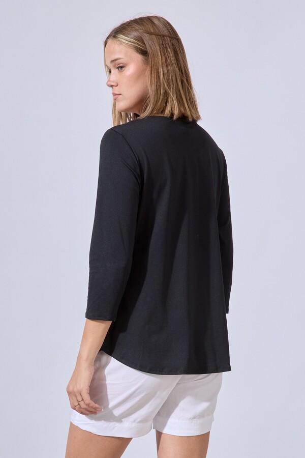 Blusa Keyhole NEGRO