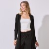 Cardigan Plisado NEGRO