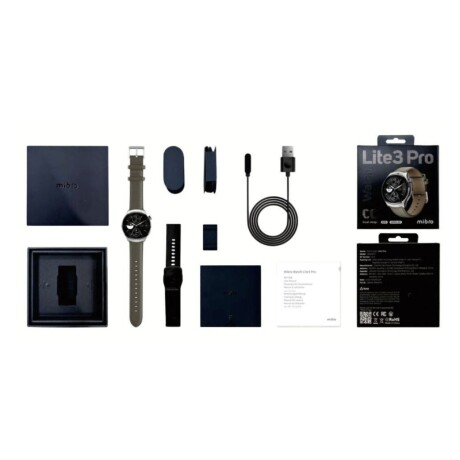 Reloj Smartwatch Xiaomi Mibro Lite 3 Pro 1.3 pulgadas con 2 Mallas Gris