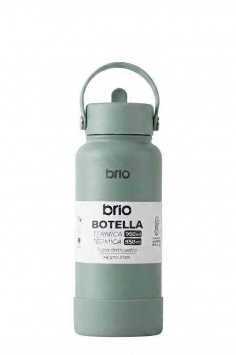 Botella Térmica Brio 950ml Acero Inox Oliva
