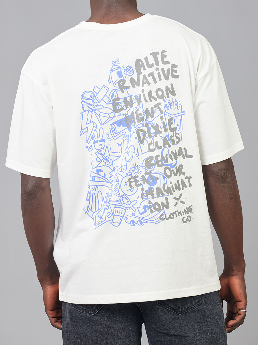 T-SHIRT PASKE DIXIE - Blanco 