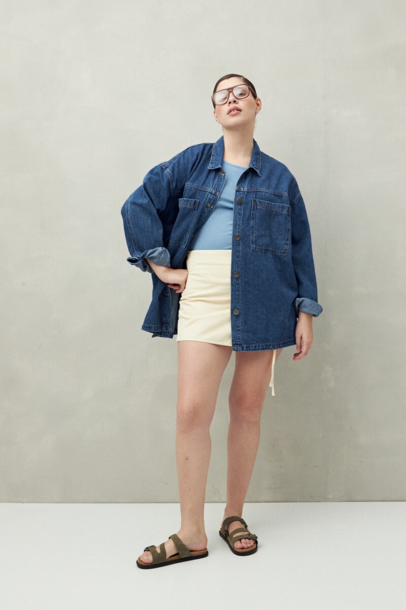 TOP MINERVA Azul Melange