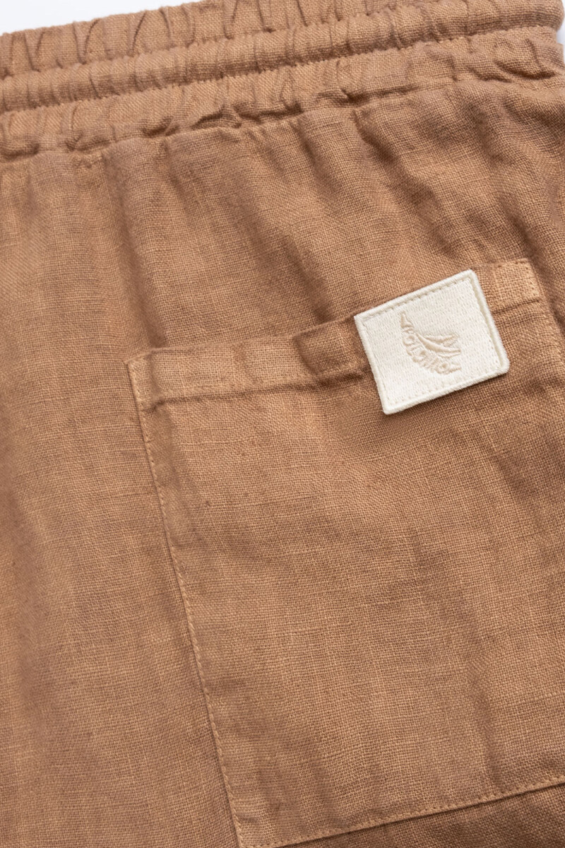 PREMIUM LINEN SHORTS Tabaco