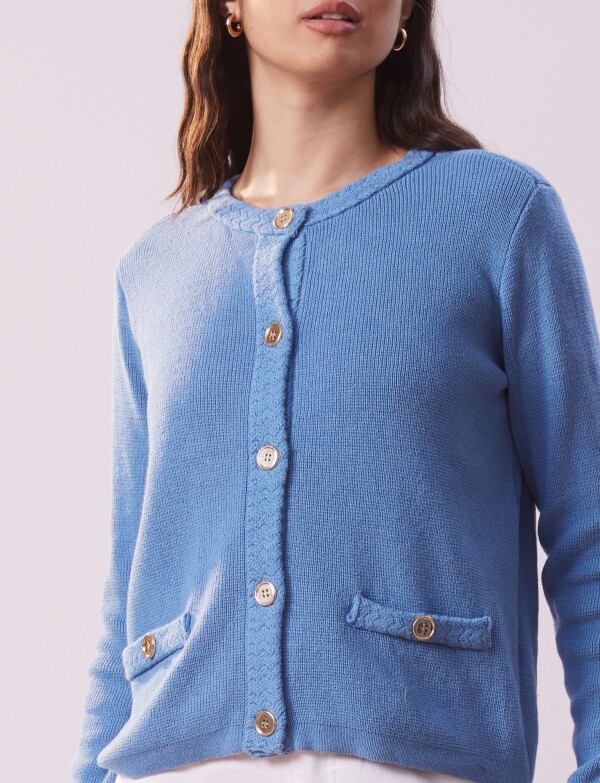 Cardigan Algodón CELESTE