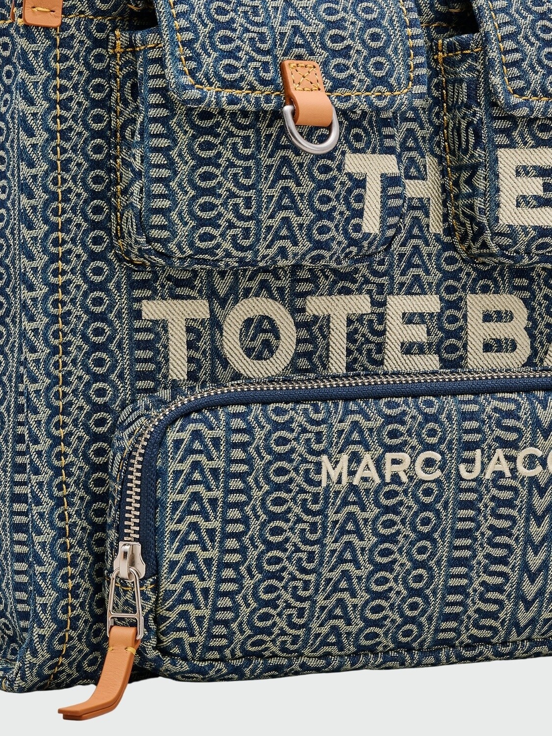 THE CARGO MONOGRAM DENIM MEDIUM TOTE BAG Alta Automática