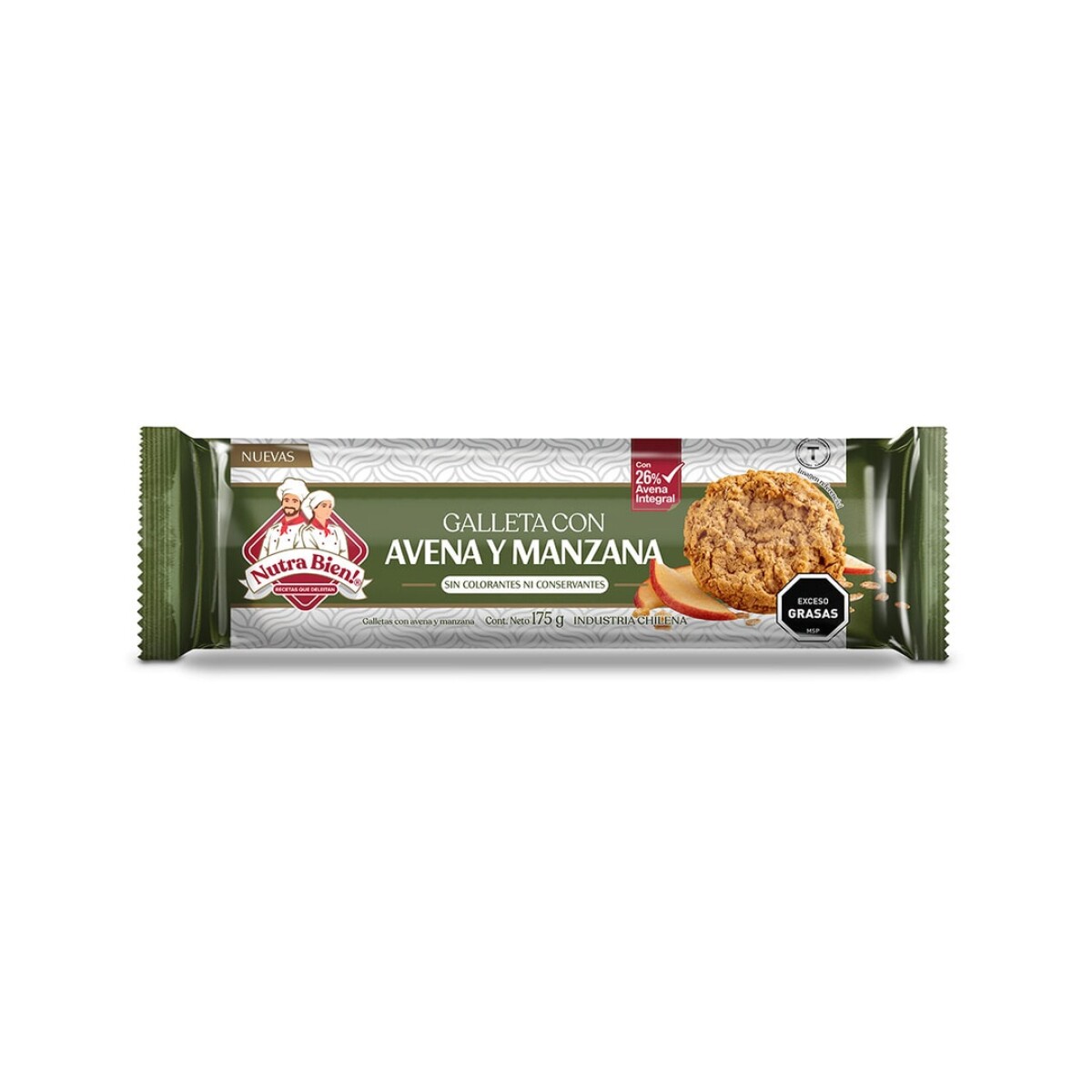 GALL. NUTRA BIEN AVENA MANZANA 175G 