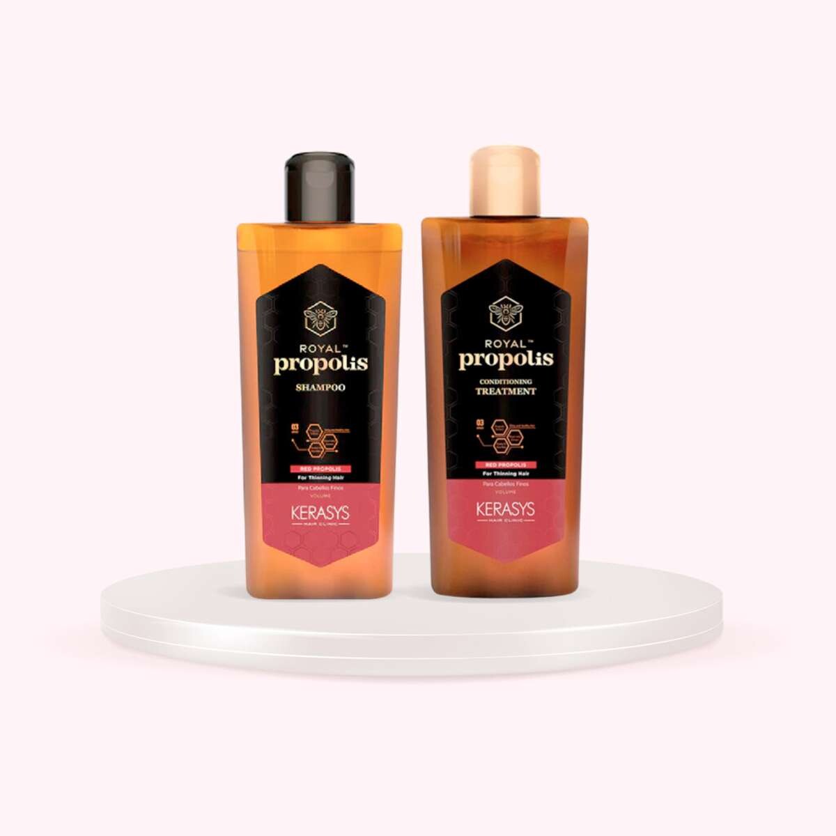 Dúo Capilar Shampoo + Acondicionador Red Propolis - Para Cabellos Finos Y Teñidos. Protege El Color Y Da Volumen (180 Ml) 