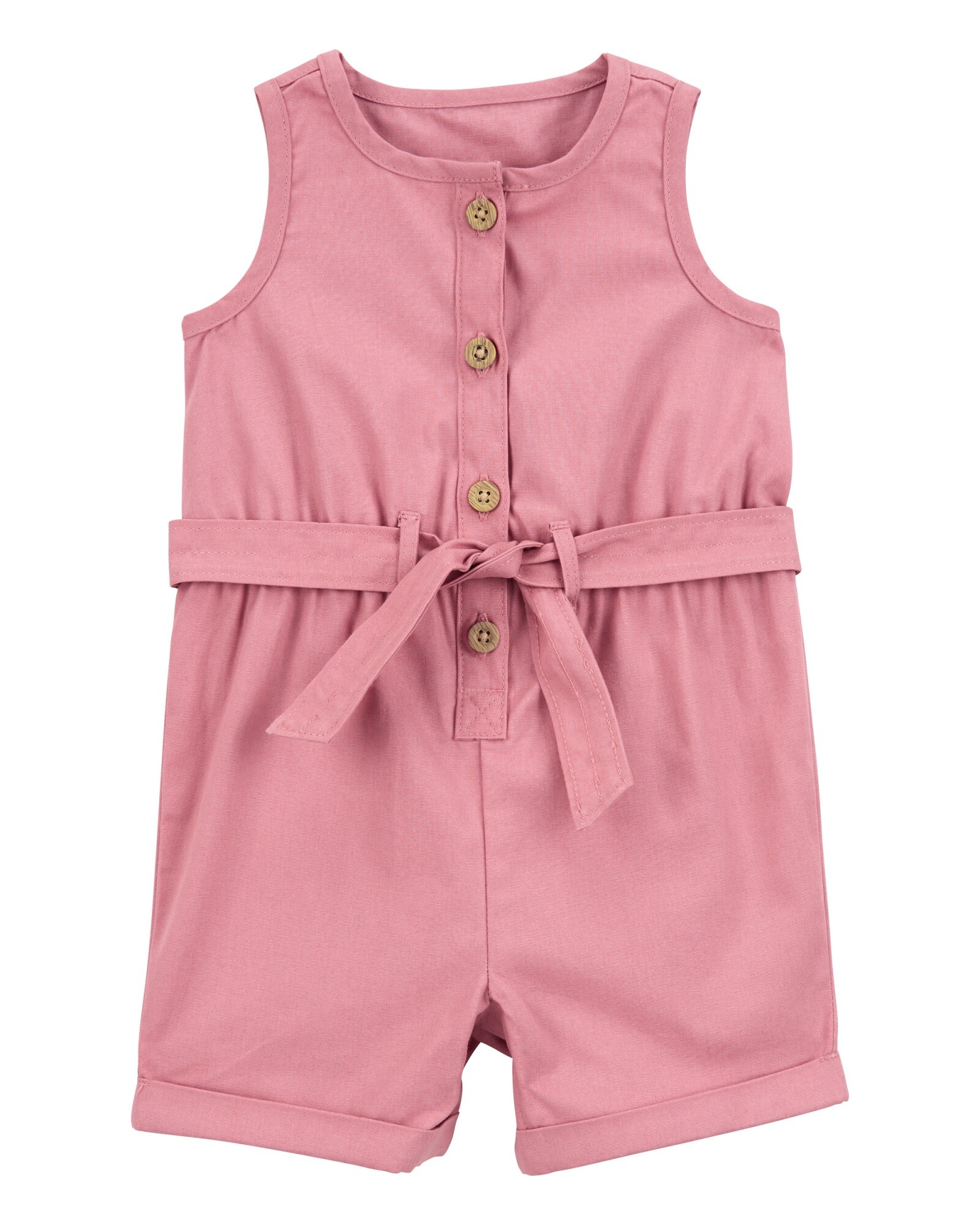 Monito corto de lona, rosado — Carters PY