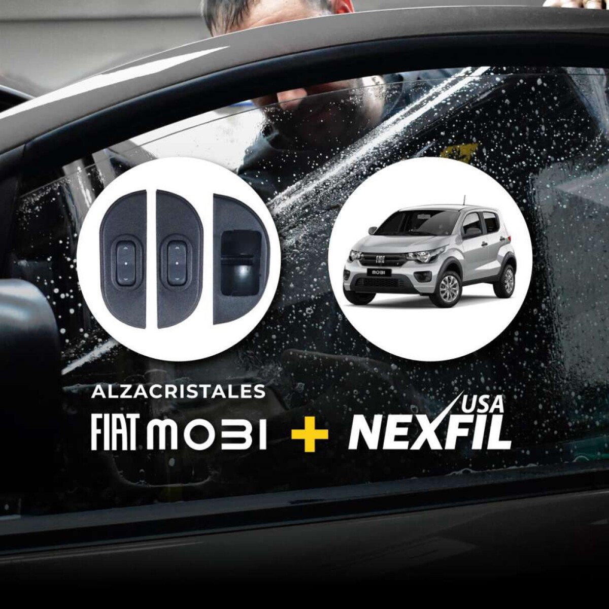 Combo Fiat Mobi - Laminas Nexfil + Kit Alzacristales Traseros 