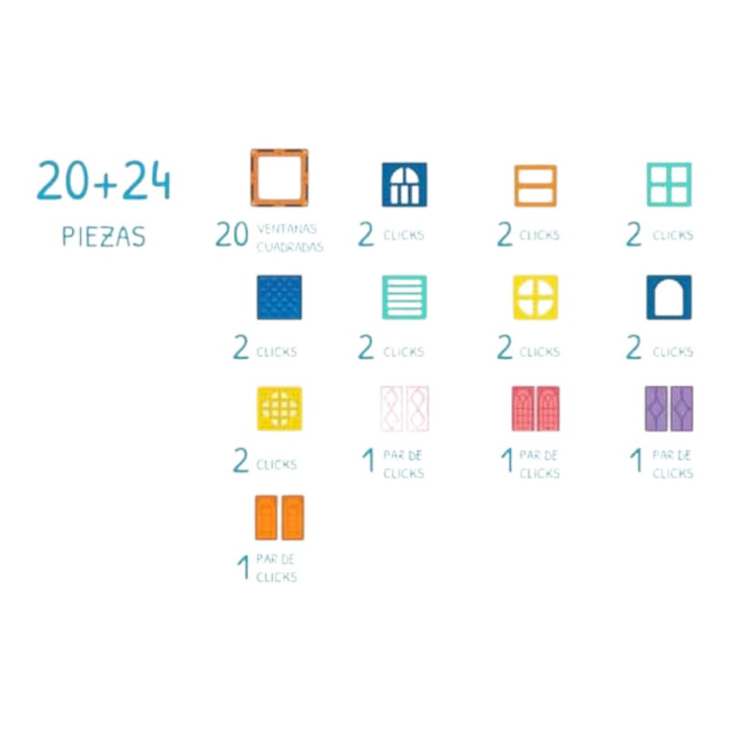 Imanix Cool Windows 44 Piezas Imanix Cool Windows 44 Piezas