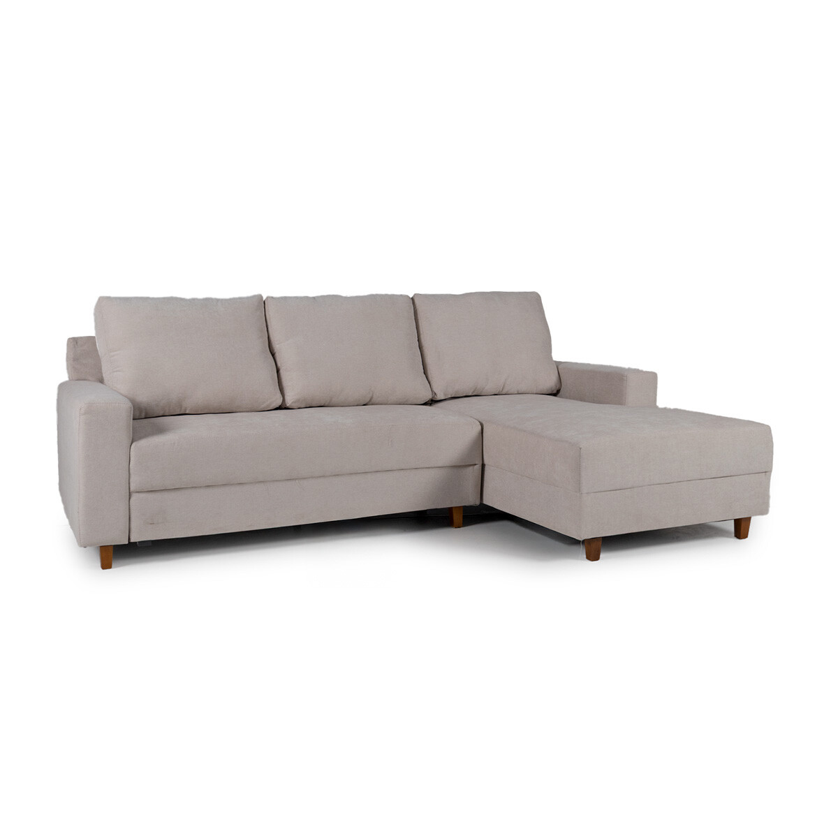 Rinconera Lucci - Tela Microfibra - Chaise derecho - Berlin 02 (Beige) 