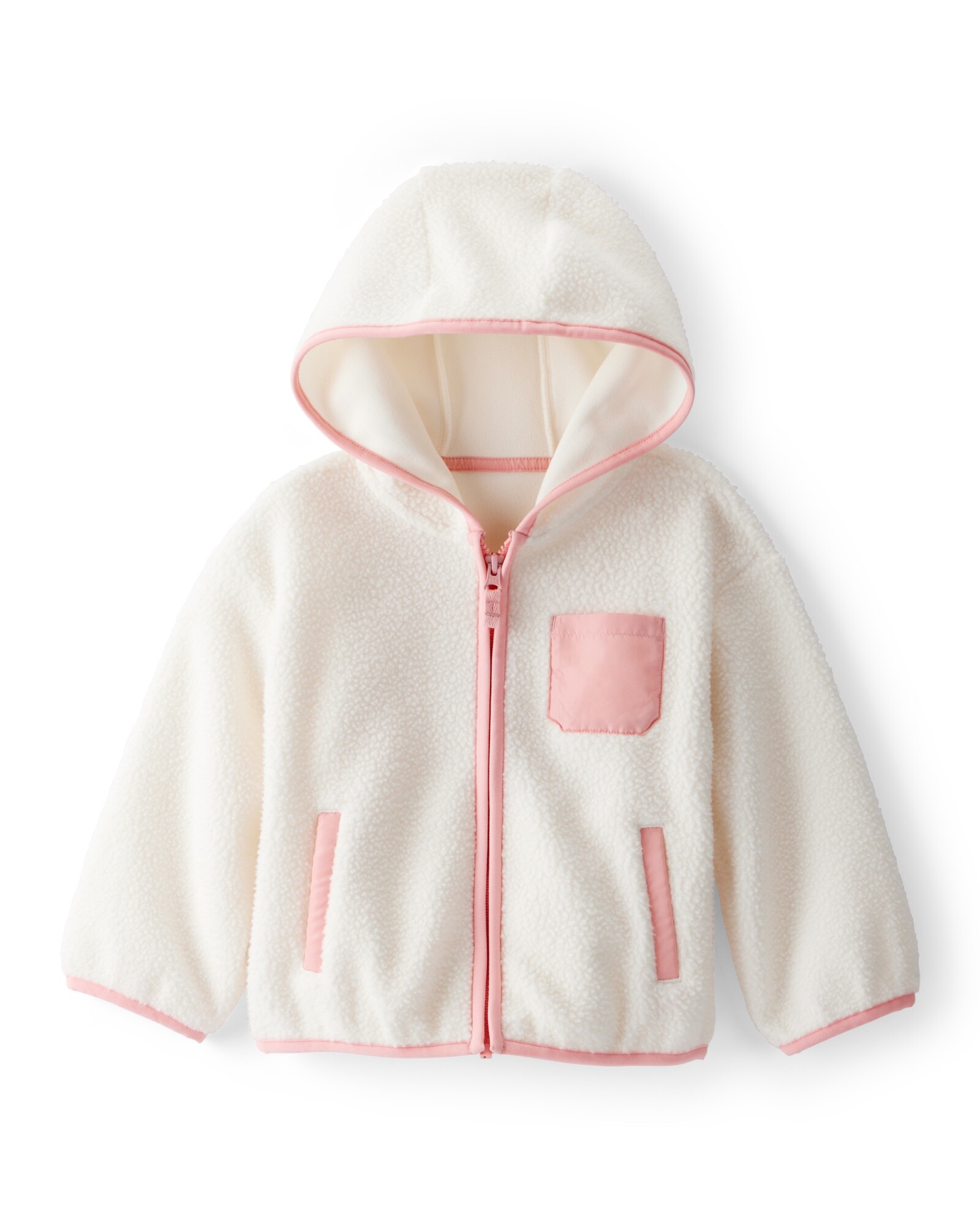 Campera de polar, blanco Sin color