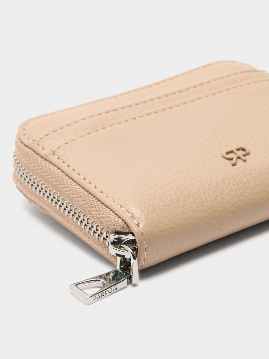Cartera Básica Con Textura rosa