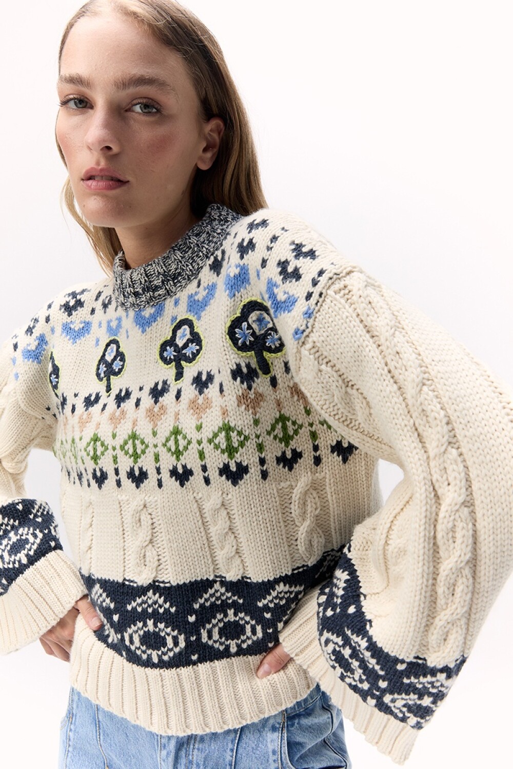 Sweater Trebol Crudo — Saura