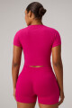 Polo Cotton Jersey Cropped Baby Tee Mujer Lush Berry