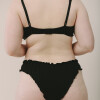 Vedetina Cata – Algodón suave con frunces, sexy y divertida Negro