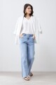 Blusa fantasía escote V crudo