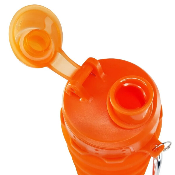 Botella Plegable De Silicona Caramañola Deportiva Libre Bpa Variante Color Naranja