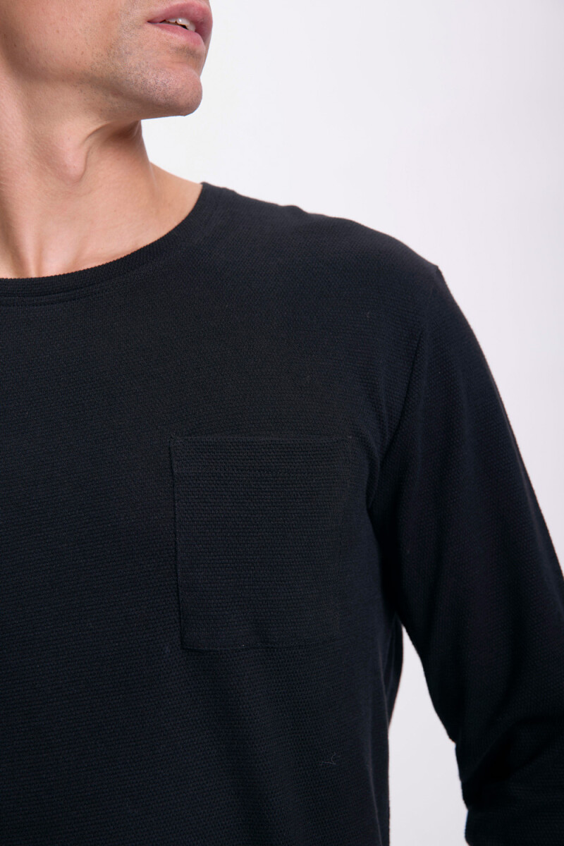 Remera textura Negro