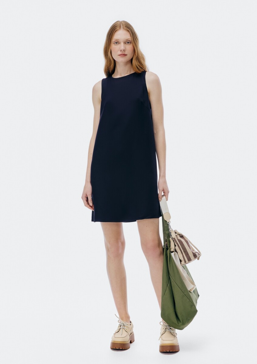 VESTIDO CURTO FEM - PRETO ESCURO 
