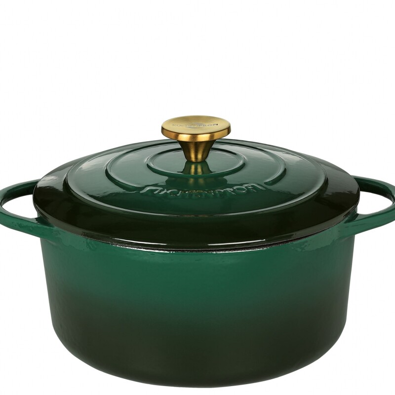 Olla Hierro Redonda 24cm Verde Oscuro Olla Hierro Redonda 24cm Verde Oscuro