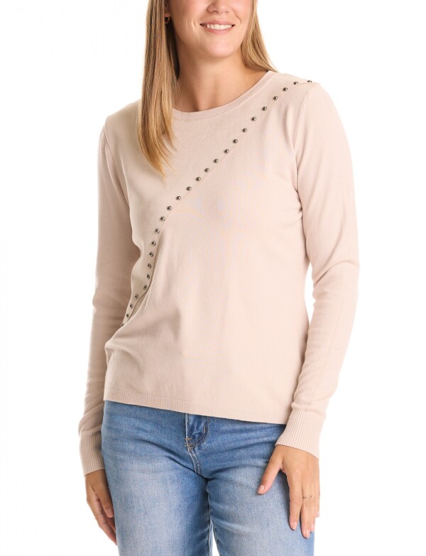 Buzo Combinado Suede BEIGE