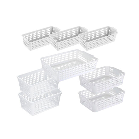 Kit De Contenedores Cuadrille Blanco X8 Sc