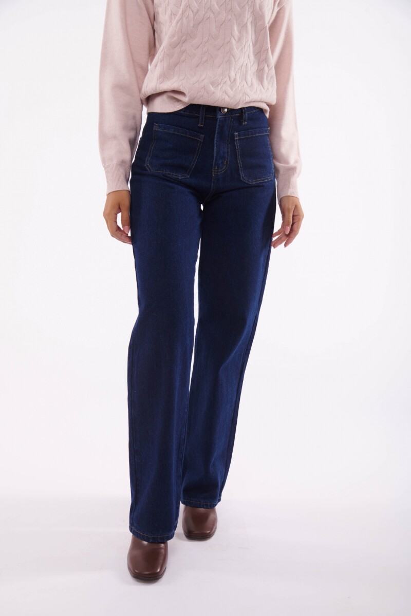 JEAN TESA WIDE LEG AZUL OSCURO