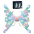 Set Alas Hada Mariposa Luminosas Led Correas Ajustables Niña Color Celeste