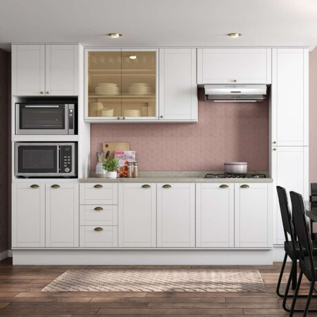 Armario Cocina Americana 2 Hornos Blanco
