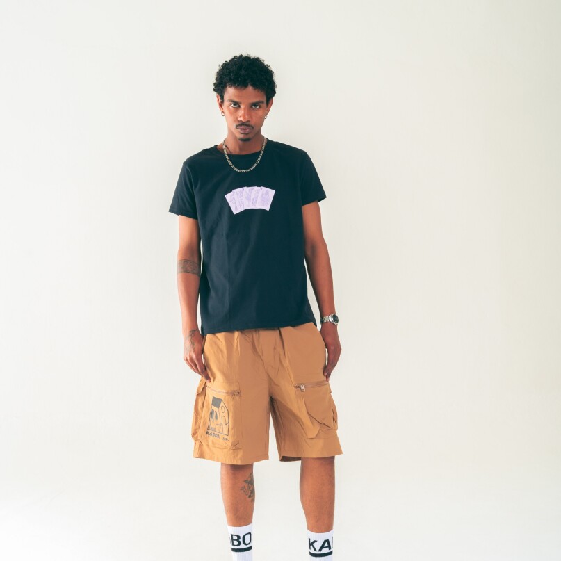 BERMUDA NYLON logo beige