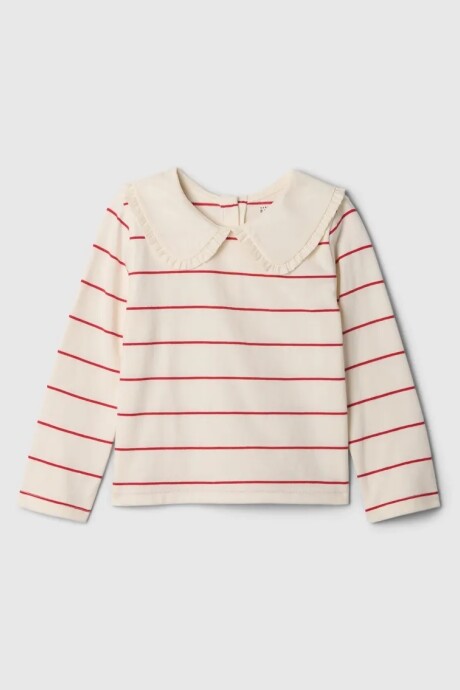 Remera Con Cuellito Toddler Niña Pure Red Stripe