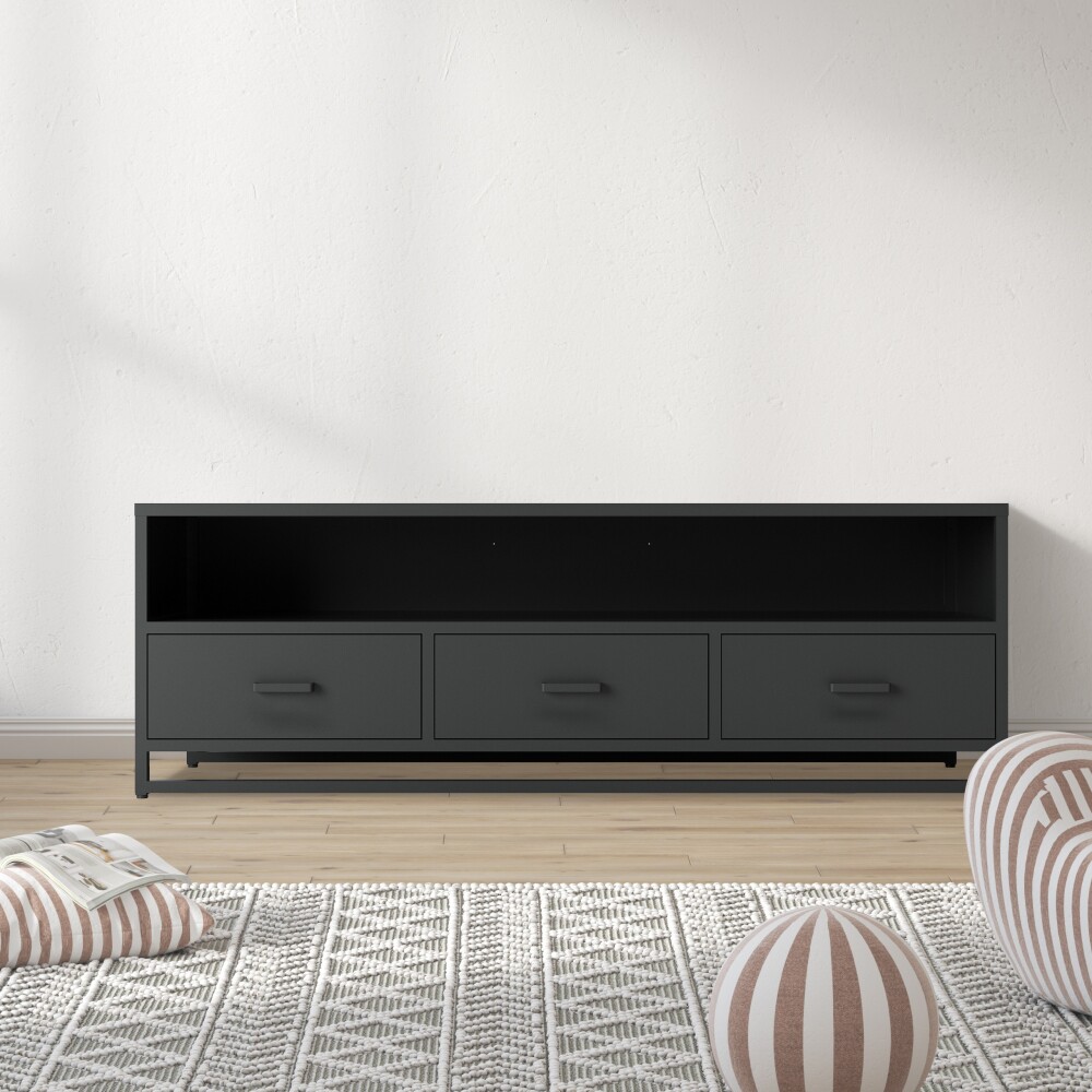 RACK PARA TV 3C METAL NEGRO OLIVIA